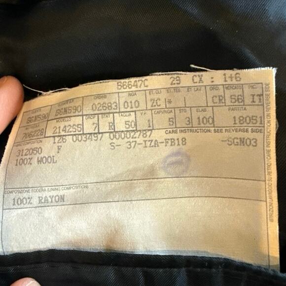 Men's Ermenegildo Zegna 100% Wool Italian Suit Navy Stripe Pleated 40R 32x30 - Picture 11 of 13